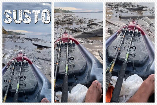 Pescador que passou por susto no Rio Madeira diz que por muita sorte o pior não aconteceu