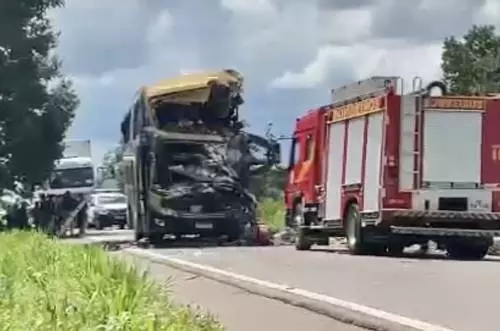 Acidente entre ônibus e carreta em rodovia de MT deixa 07 mortos, entre eles uma idosa de Rondônia; veja nomes