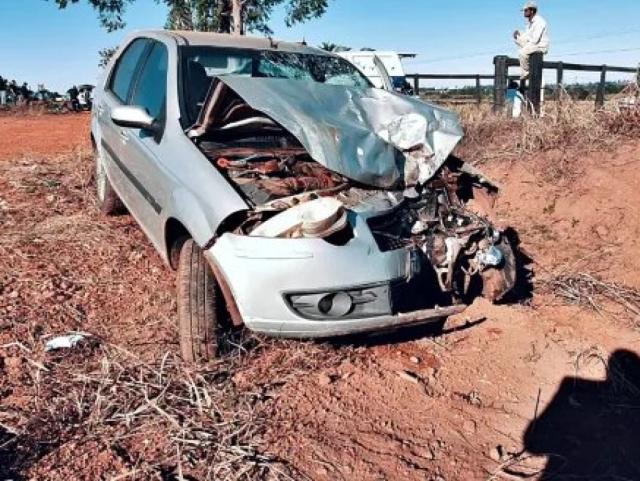 TRAGÉDIA: Nas primeiras horas desta segunda-feira, acidente entre moto e veículo Fiat ceifa a vida de idoso indo para o trabalho