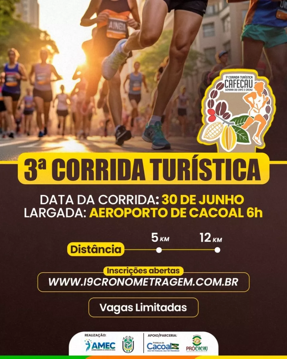 Cacoal se prepara para a 3ª Corrida Turística na bela Capital do Café