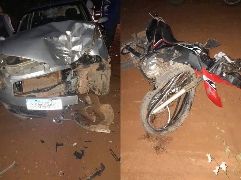 Jovem de 24 anos, morre em colisão de moto com automóvel na B-80, em Ariquemes