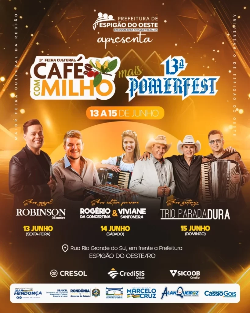 Festa Pomerana – Espigão do Oeste celebra seus 44 anos com extensa programação cultural