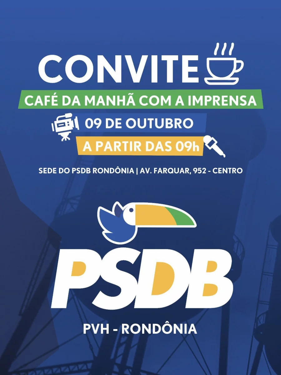 PSDB Rondônia inaugura nova sede em Porto Velho com café da manhã para a imprensa nesta quinta-feira